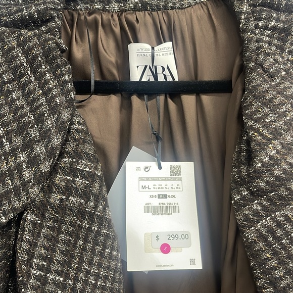 Zara Limited Edition Balloon Collar Long Coat - Sz M/L NWT - Picture 10 of 15